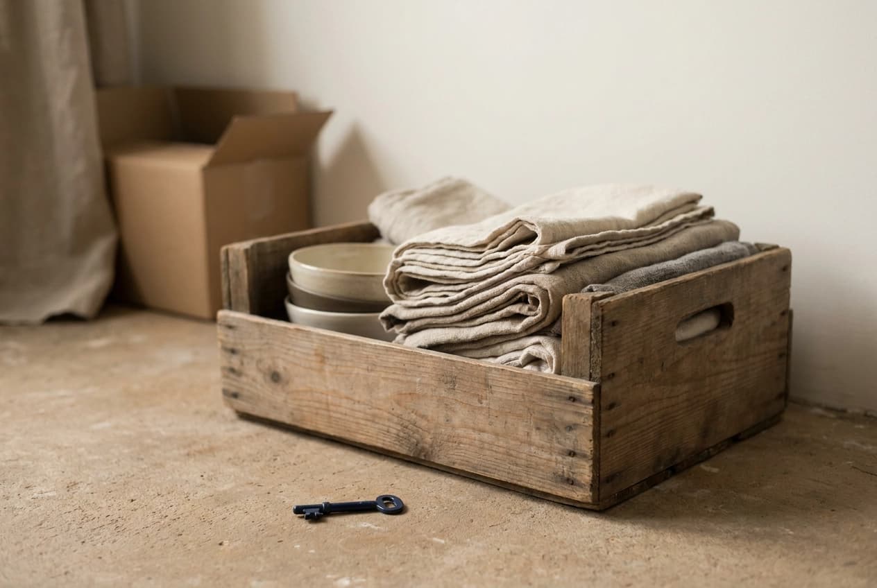 Professional header image for list-based article: Vivre plus petit en Belgique : garder ses affaires sans e...